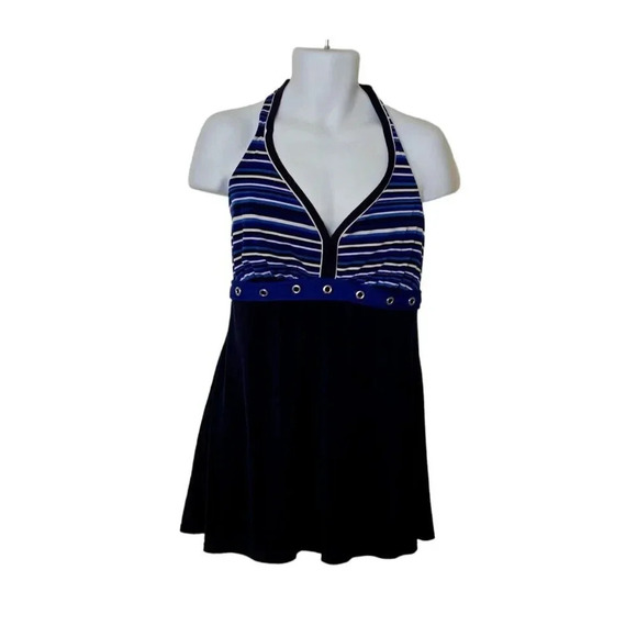 Catalina multicolor One Piece Swim Dress Halter Neck size 2X - Picture 1 of 7